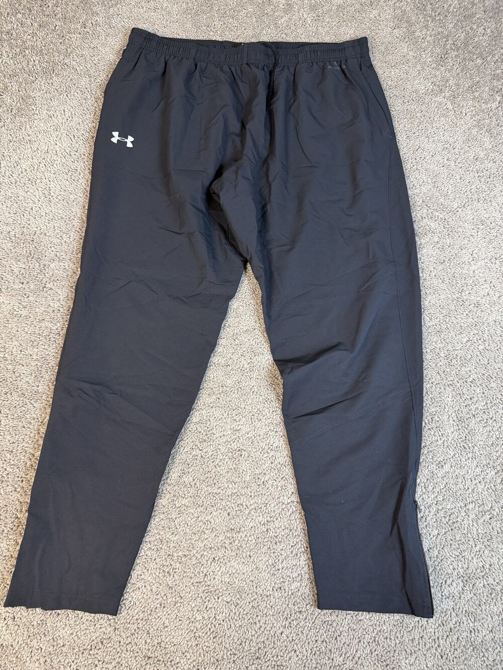 Under Armour Pants Mens 2XL Black Track Pants HeatGear Woven Drawstring